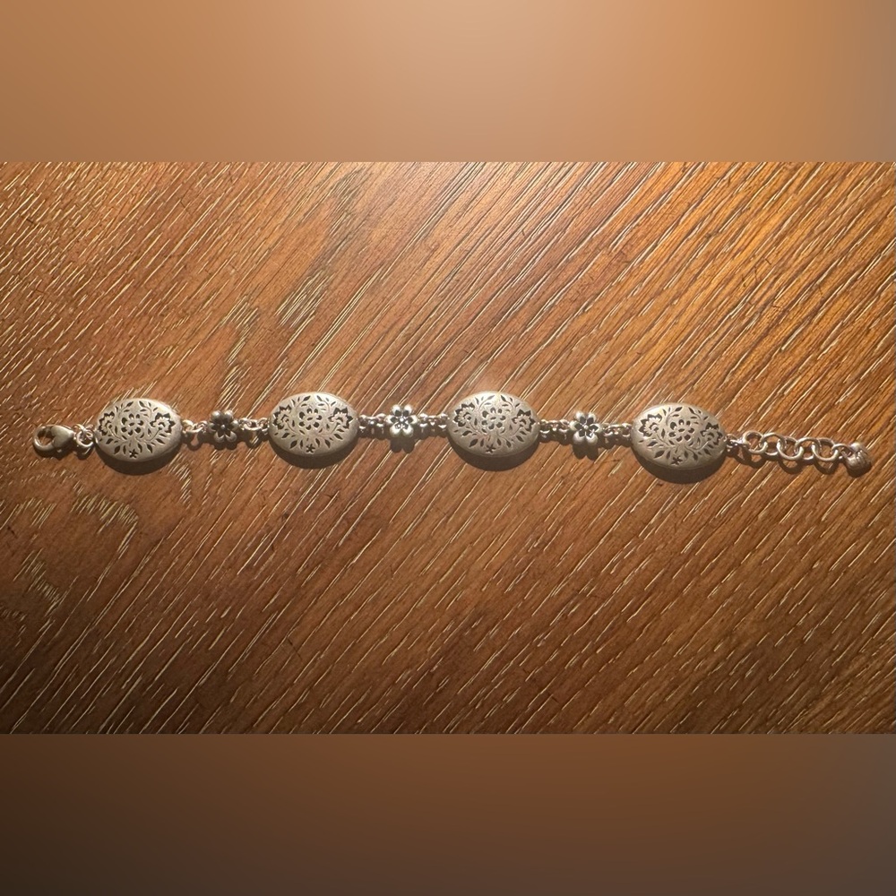 Brighton Silver Bracelet with Floral Design